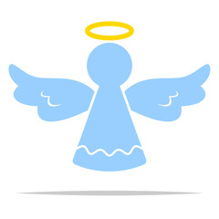Obraz premium Angel shape icon transparent vector isolated illustration