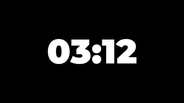 minute timer countdown animation, countdown timer 3 minute 30second animation from 150 to 0 countdown