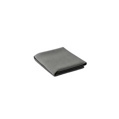 Folded grey leather wallet on white background  