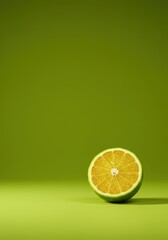 Vibrant citrus green backdrop offering a refreshing, clean, and natural aesthetic, perfect for various design projects and product displays ,texture ,template ,fresh