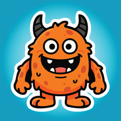 Cute orange monster