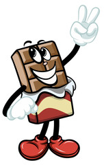 Cartoon character of chocolate 