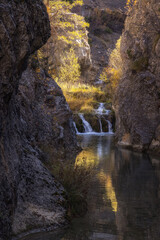 Hidden beauty of Calomarde gorge in Sierra de Albarracin, Teruel, Spain