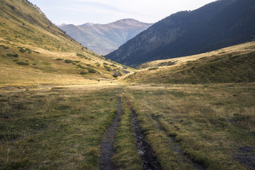 Serene valley in Vall d'Aran, Catalonia inviting peaceful exploration