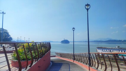 The Brahmaputra Riverfront Park in Guwahati, India, is a beautiful new addition to the city's landscape.