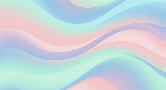 Soft pastel rainbow waves background for creative design