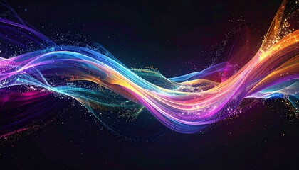 Luminous ribbons dance across the void