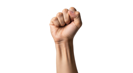 Clenched fist symbolizing strength and determination showing detailed concept of fist, hand, clenched with professional style