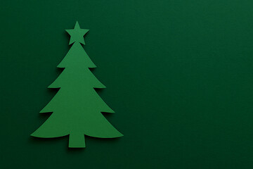 New Year's Christmas card on a green background, empty space for text, New Year, Christmas, holiday, birthday, template, photo background, banner, advertising, layout