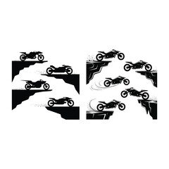 Hovering Sci-Fi Bike Above a Desert Cliff.