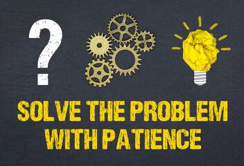 Naklejka premium Solve the problem with patience