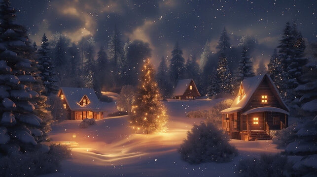 Festive Christmas collection with seamless patterns, clip arts, decorative backgrounds and winter holiday elements