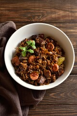 Stewed cabbage (polish bigos)