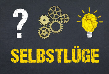 Naklejka premium Selbstlüge 