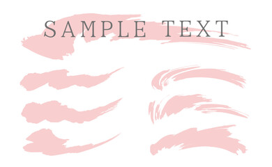 筆で書いたブラシのセット。タイトル文字の背景におすすめ。