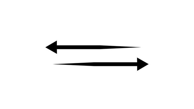 Animated Directional Arrow Icon Set. Moving Path & Progress Indicator. Modern UI/UX Navigation Symbol Animation Loop.