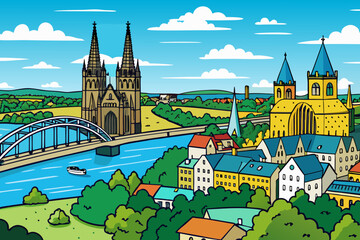 Cathedral town on river © MrRiponIslam