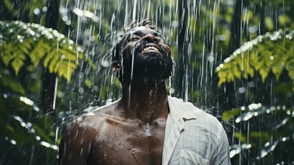 A serene mountain stream flows over smooth rocks, creating soothing sounds. The clear water and lush surroundings offer a perfect spot for nature lovers.