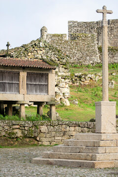 Stone monuments in a northern Portuguese village.