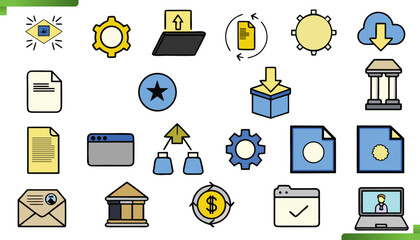 Representing awards trophies medals and achievement symbols for success