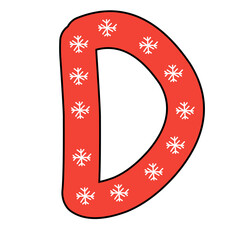 red christmas alphabet vector