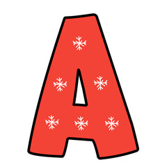 red christmas alphabet vector