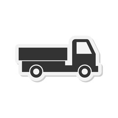 Truck sticker icon isolated on transparent background