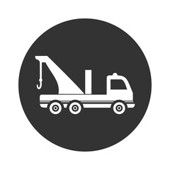 Tow wrecker truck icon isolated on transparent background