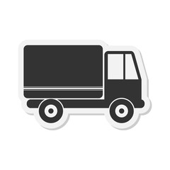 Fototapeta premium Truck sticker icon isolated on transparent background