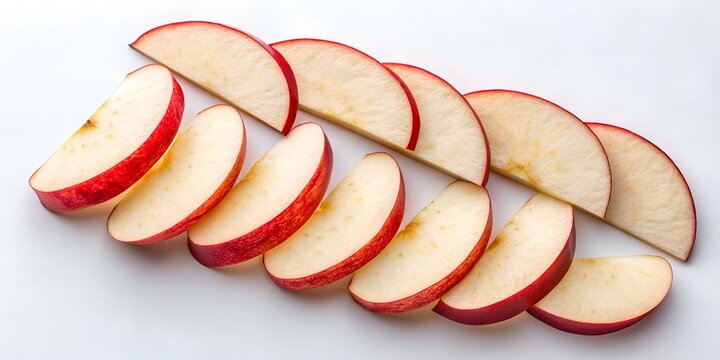 sliced apple on white background - Powered by Adobe