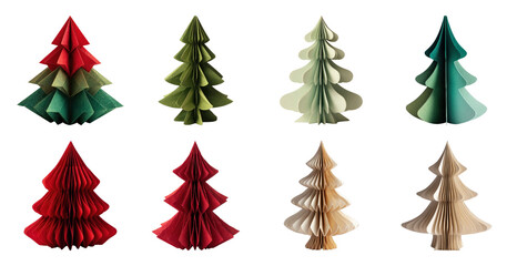 Obraz premium Colorful paper Christmas trees