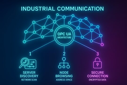 Neon Diagram of OPC UA Industrial Communication Network for Data Interoperability