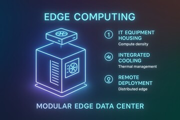 Neon Edge Data Center Concept for Decentralized Computing and Low Latency Processing