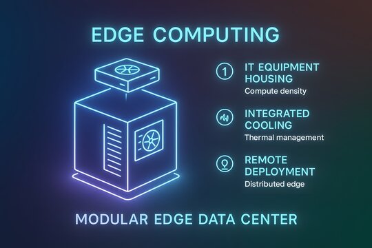 Neon Edge Data Center Concept for Decentralized Computing and Low Latency Processing