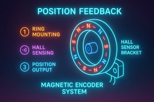 Magnetic Rotary Encoder for Position and Speed Sensing in Motors