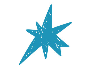 Hand Drawn Crayon Star. Celestial sparkle chalk textured element pastel sketched icon and twinkling shape. Vector illustration featuring colorful figure, party decoration on chalkboard background.