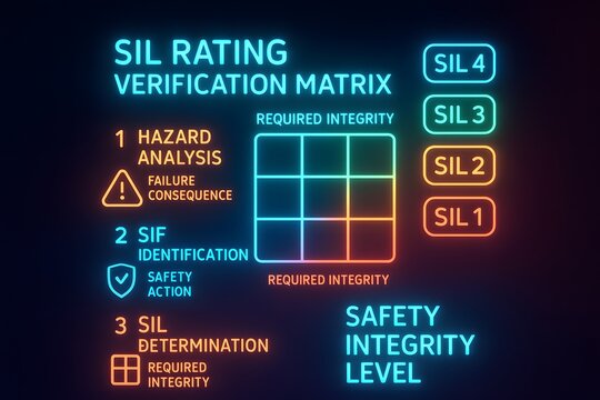Safety Integrity Level SIL Rating Verification Matrix for Functional Safety Compliance 