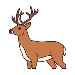 A deer clipart vector illustration