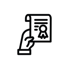 declaration outline icon vector design good for web or mobile app