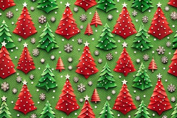 red and green christmas tree
