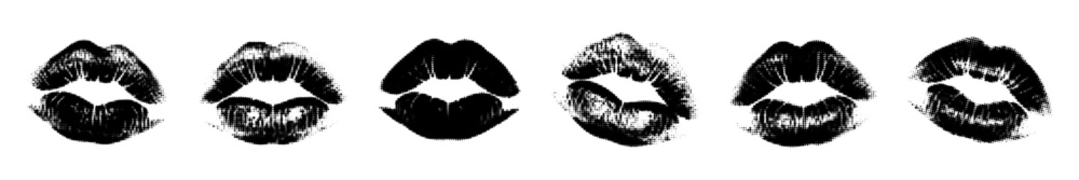 lipstick imprints collection. vector