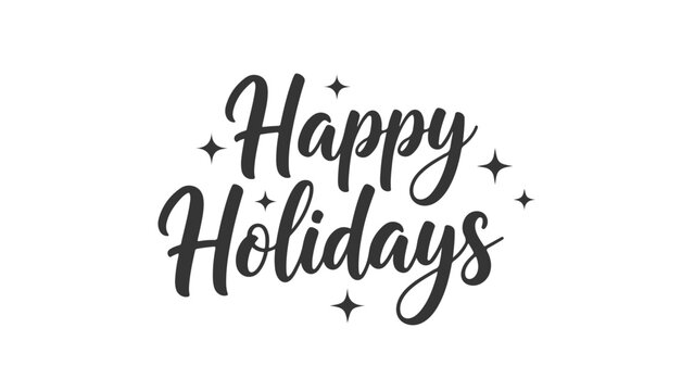 Festive seasonal greeting typography with stylish calligraphic script and sparkling elements for holiday celebrations and joyful messages