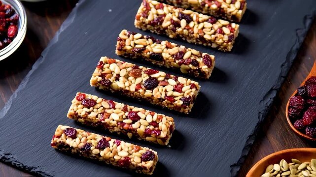 chocolate nut bar in square shape