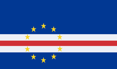 illustration of heart cartoon character with Cabo Verde flag © paweeillus