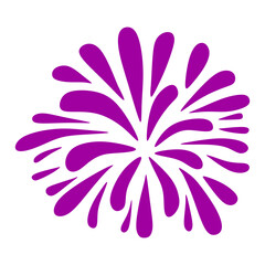 purple firework silhouette
