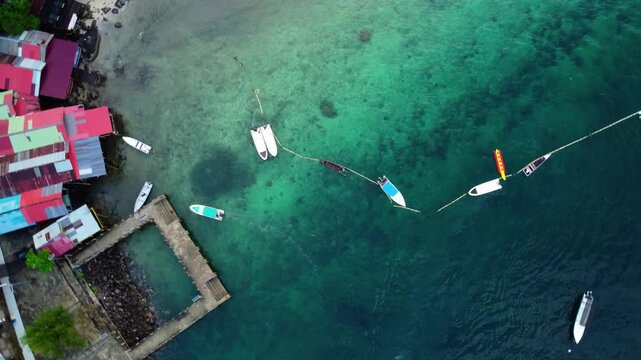 Aerial view of the ocean of Sabang, Aceh, Indonesia