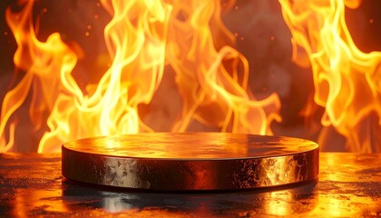 Fiery Stage A platform in flames