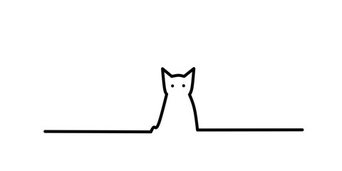 cat logo design. pet care linear style concept element