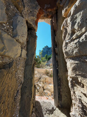 Ruins of Santa Margherita Church in Noli, Italy