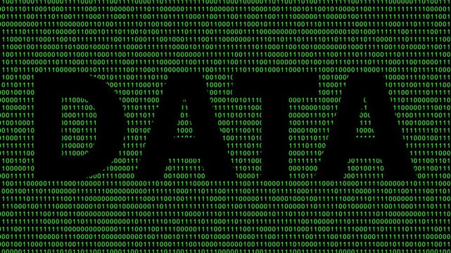Digital Binary Code Data Text Technology Animation